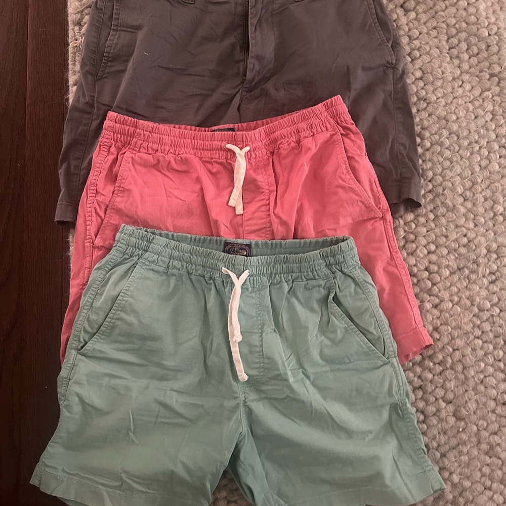 J. Crew Men's Shorts - Charcoal, Coral, and Mint